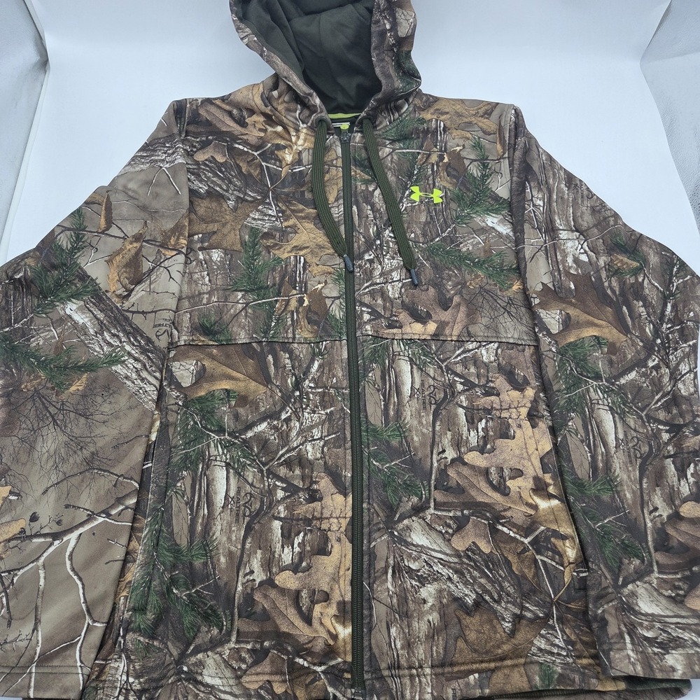 Under Armour Scent Control Infrared Camo Hooded Barrier Jacket Realtree L Loose